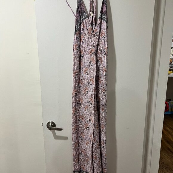 🌸 Cotton Candy LA Floral Boho Jumpsuit - Size L (Fits M/L) 🌸 - Picture 3 of 10